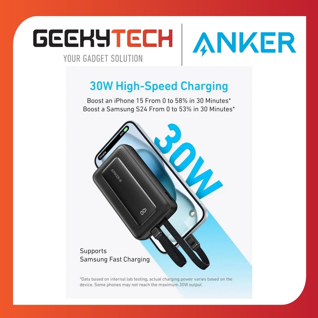 JAMIN MURAH Anker Powerbank 10.000mAh 30W Zolo / Anker Zolo Powerbank 30W / Anker Power Bank Zolo 30
