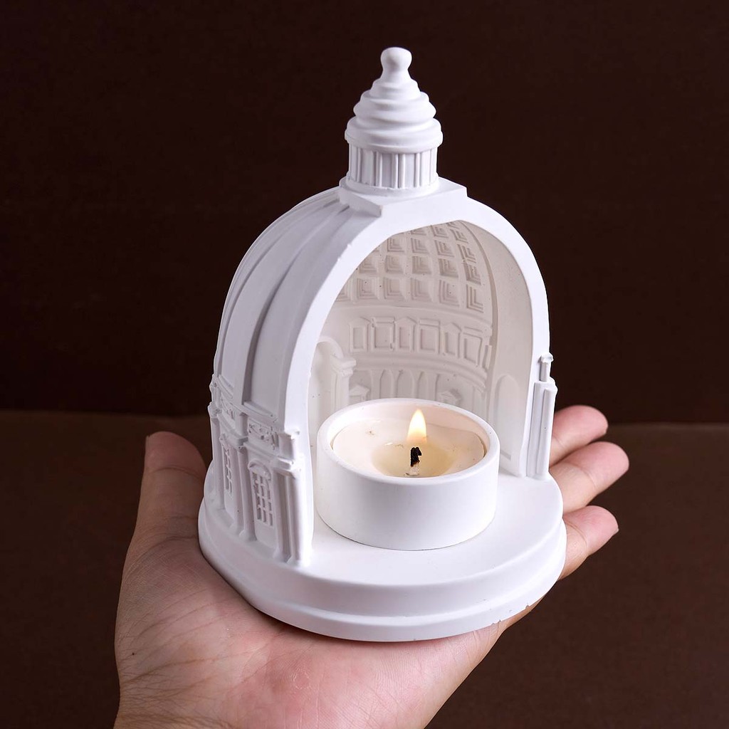 

Creativity European Candlestick Silicone Mold DIY Palace Castle Tealight Candle Holder Aromath Plaster Resin Craft Casting Molds