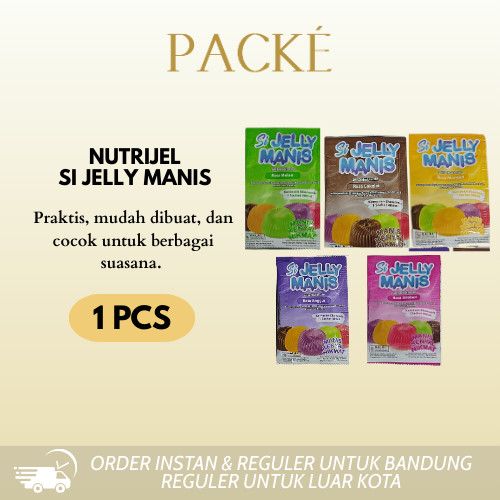 

Nutrijel Si Jelly Manis / Jelly Instan Rasa Melon / Cokelat / Anggur / Mangga / Stroberi Kemasan Ekonomis 14g
