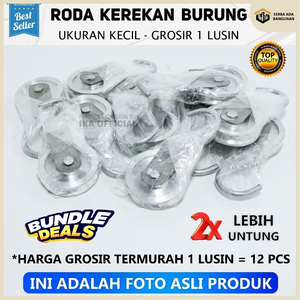 SAB GROSIR 12 PCS kerekan burung kerekan roda sangkar burung kantrol roda ukuran KECIL kantrol untuk