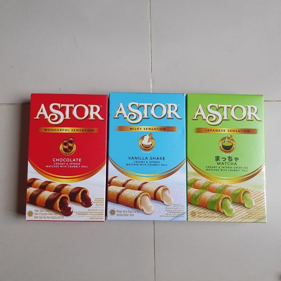 

Astor Double Chocolate Wafer Rolls COKLAT/ VANILA / MATCHA 40gr