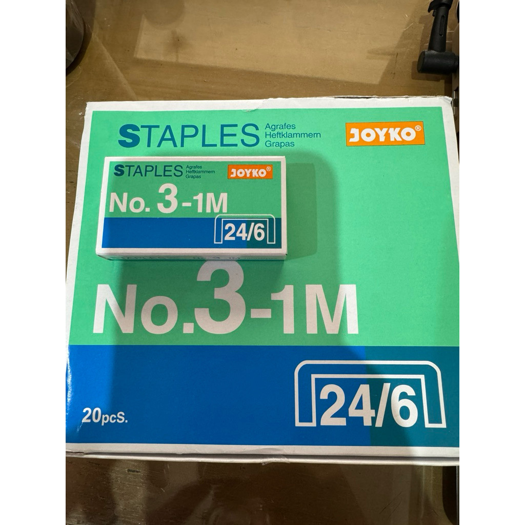 

Isi Staples JOYKO No.3-1M 24/6 / Isi Stapler Joyko Nomor 3 / Isi Stapler Joyko No.3-1M ASLI