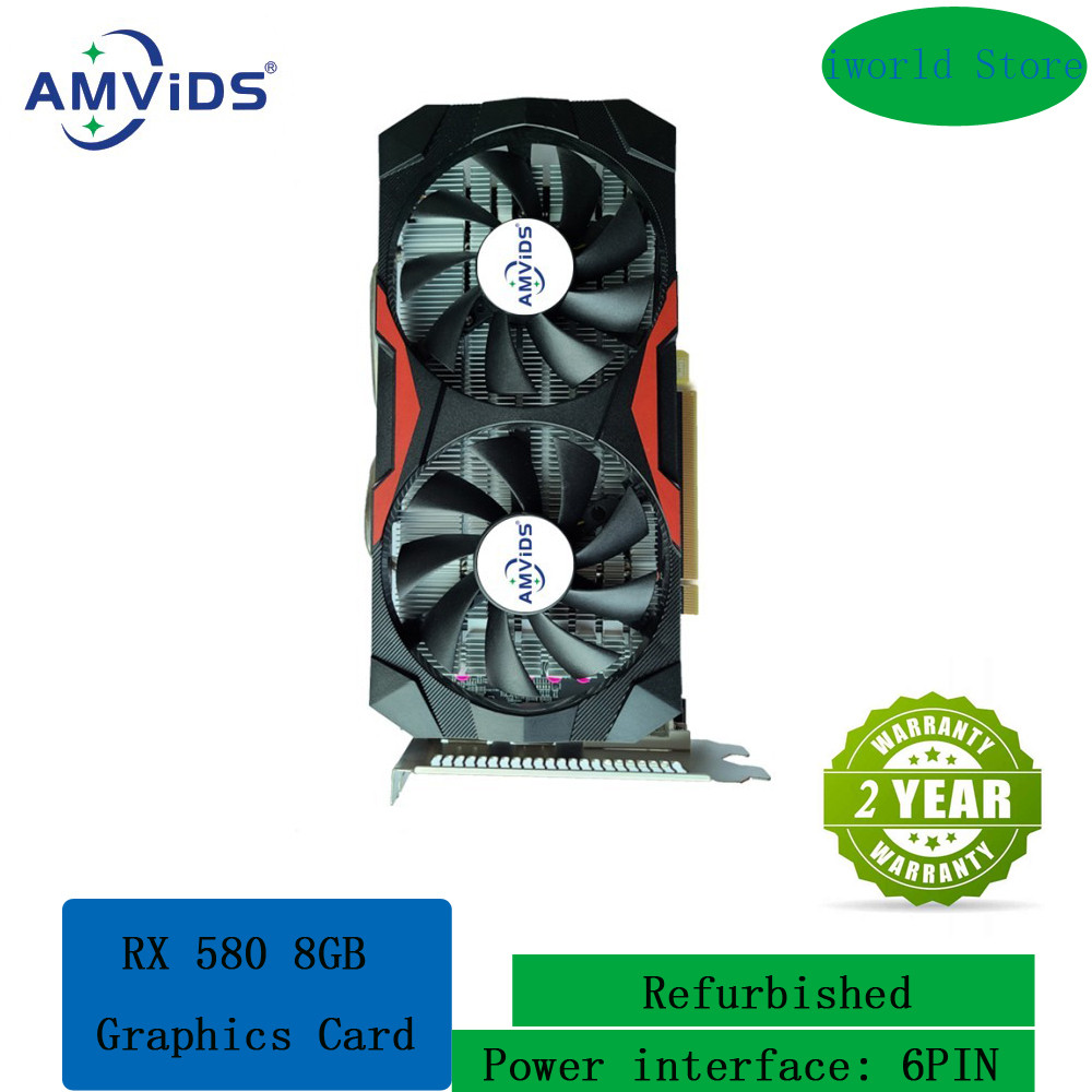 RX 580 8GB Graphics Card 2048SP GDDR5 256Bit Radeon Computer Gaming Video Cards AMD RX 580 8G Mining