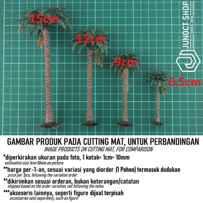 Maket Miniatur Pohon Palm Dengan Buah Kurma Bunga Kelapa Kecil Detail - 6.5cm