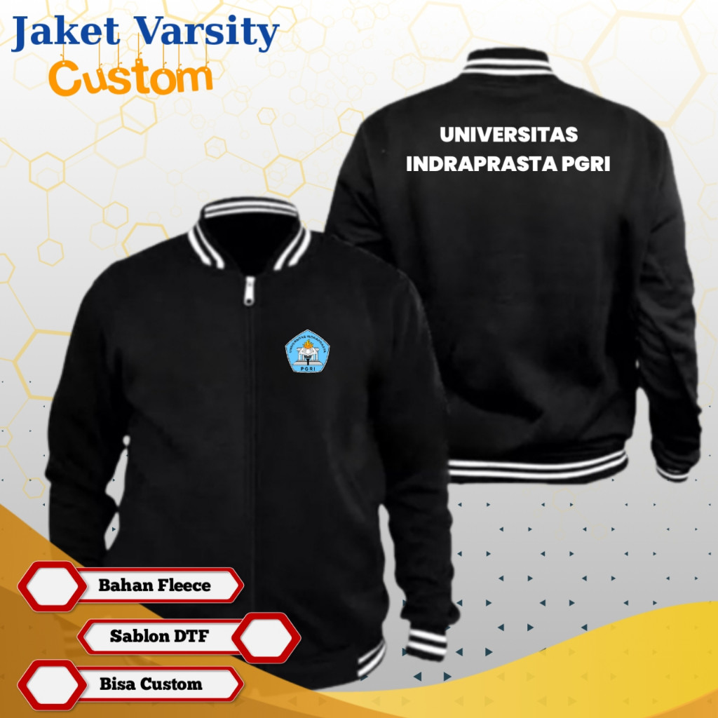 Jaket Universitas Indraprasta  Jaket Varsity Custom UI