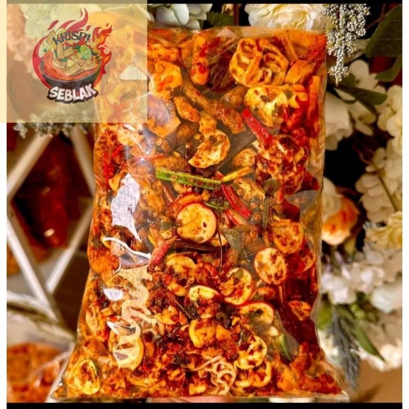 

Seblak krispi kerupuk seblak mix campu sagala aya pedas daun jeruk berat 250 gram. s