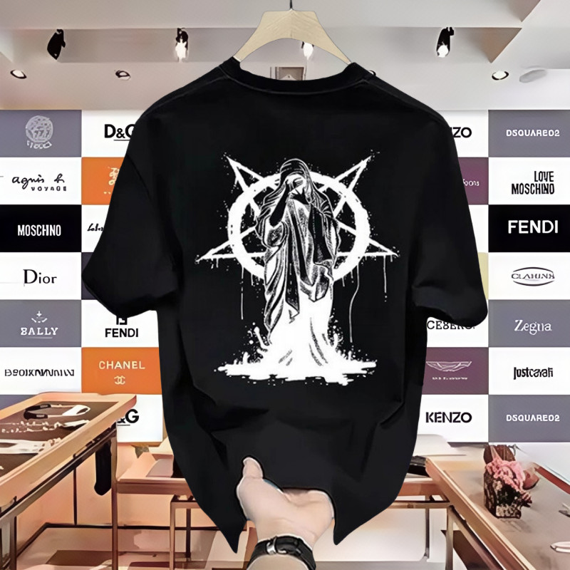 Chrome Hearts Jehovah Kaos Pria Distro Original 100%  Oversize Boxy Fit T Shirt Vintage 20s Wanita F