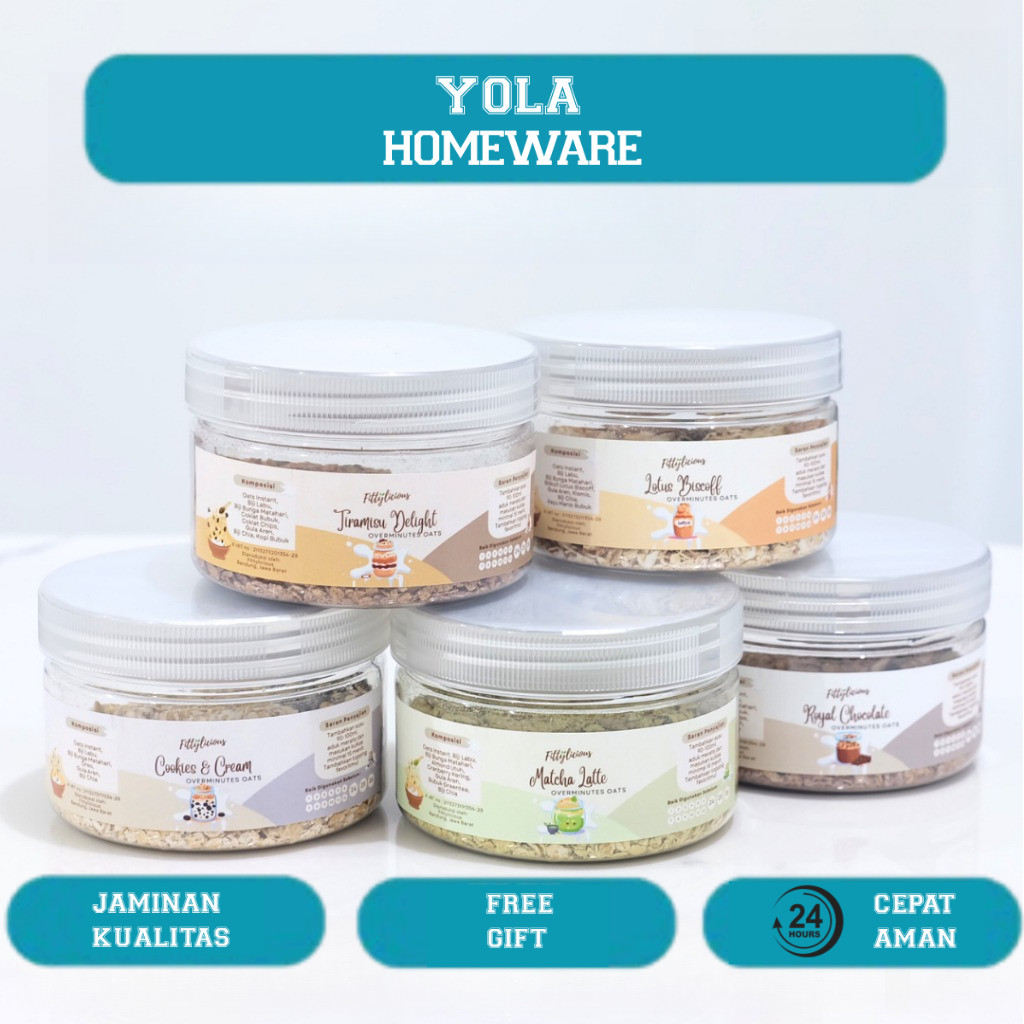 

Fittylicious DIY Overminutes Oats / Oatmeal / Sereal Oat BUY 4 GET 1 FREE / Overnight Oats / Christmas Hampers