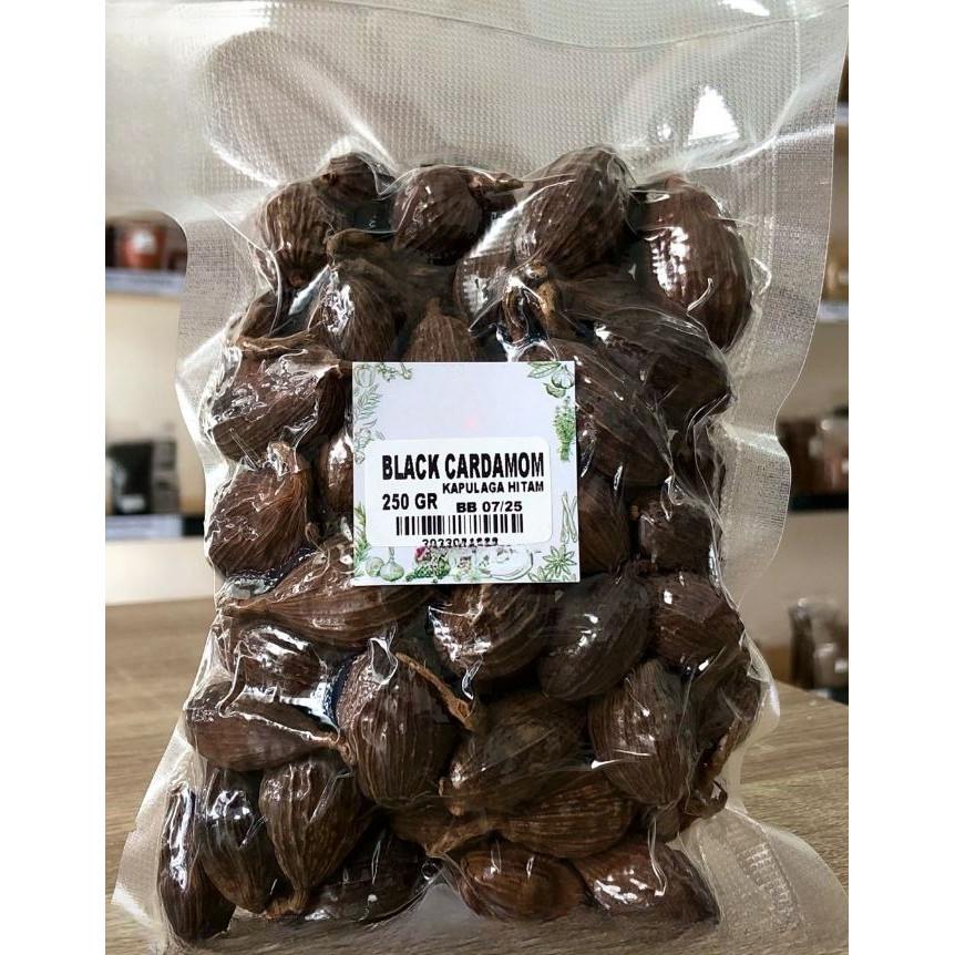 Kapulaga Hitam Utuh 250 gr / Black Cardamom 250 gr / Kapool / Cao Guo