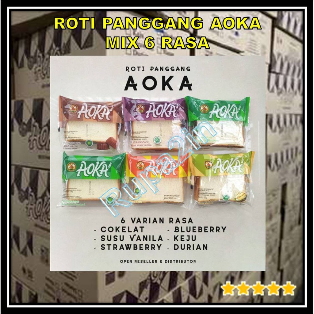 

New AOKA Roti Tawar Panggang Sandwich isi Selai ( DUS KARTON )Premium