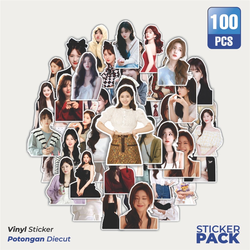 

Super Hemat! 100 PCS Stiker Zhao Lusi Waterproof Aesthetic- Untuk Laptop, Motor, dan Helm - Paper Stationery Pack