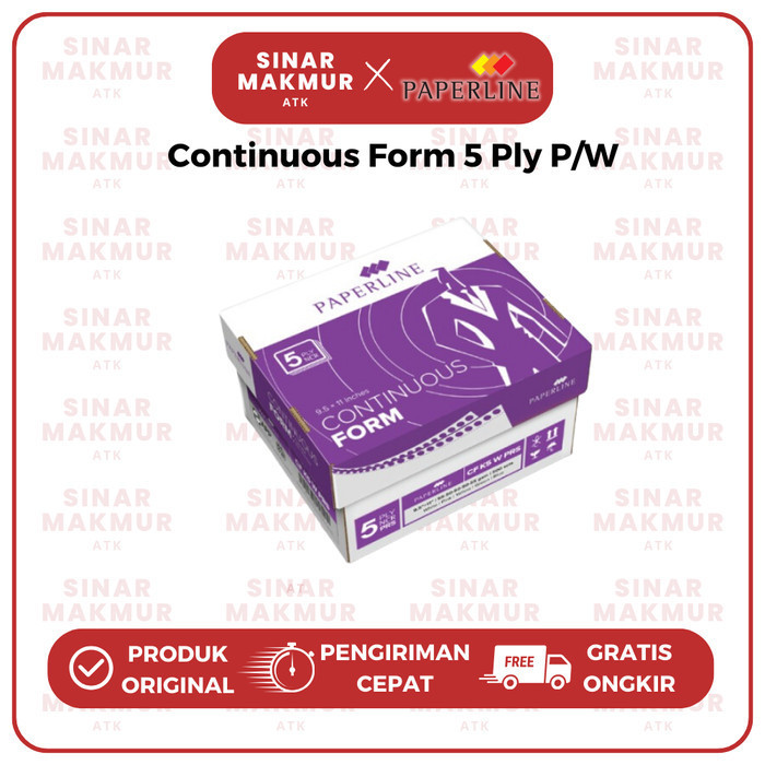 

Continuous Form/Kertas Komputer 9.5x11 5 Ply/K5 W Paperline (Dus)