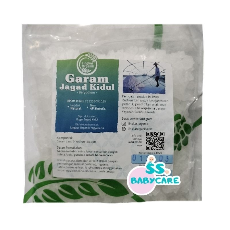 

Lingkar Organik Garam Laut Beryodium 500gr - Sea Salt - Natural