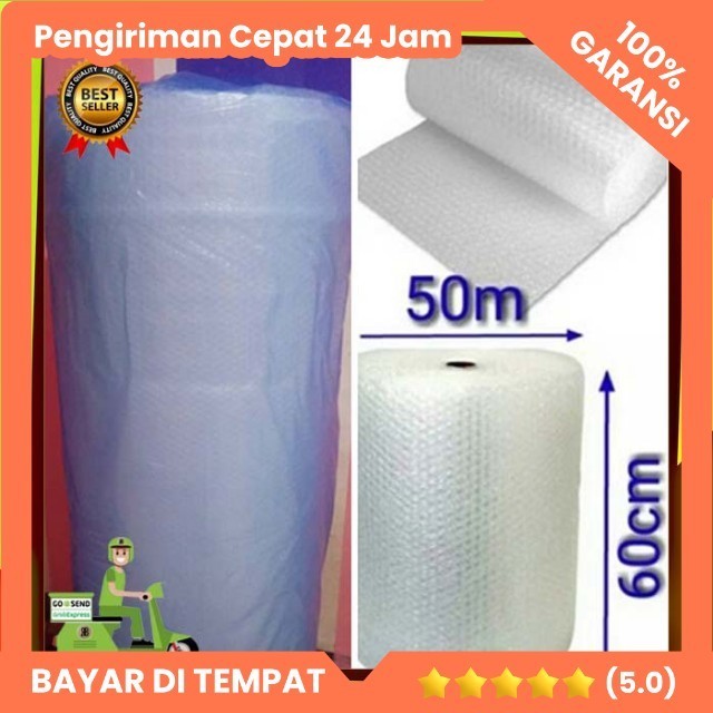 

Bubble wrap Upack 60cmX50m / bubblewrap 60 X 50 / bubblewrap Bening 60cm / bubblewrap hitam 60cm