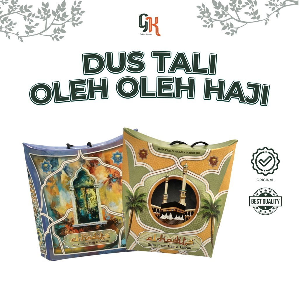 

Dus Tali Paket Oleh Oleh Haji dan Umroh Kertas Premium 1pcs Hijau Sage