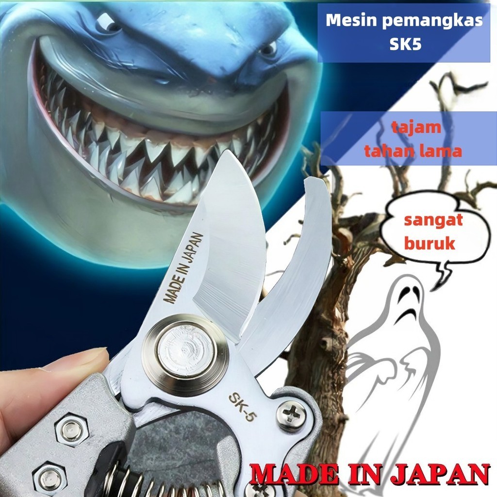 Gunting Dahan Ranting Tanaman Bengkok High Quality Original Premium Jepang Impor Gunting Pemotong, u