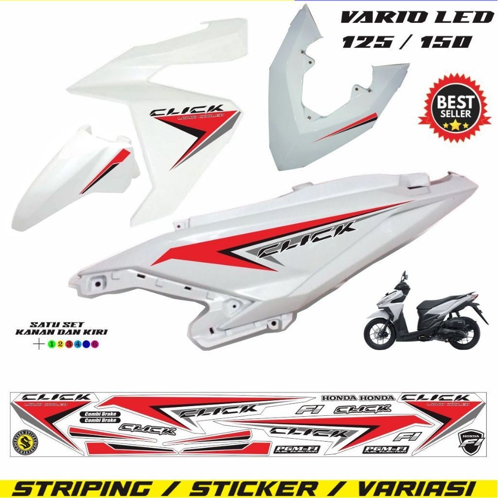 STRIPING VARIO LED 2015 / 2017 / STIKER VARIO 125 / 150 LED FI / STIKER VARIO STIKER LIST