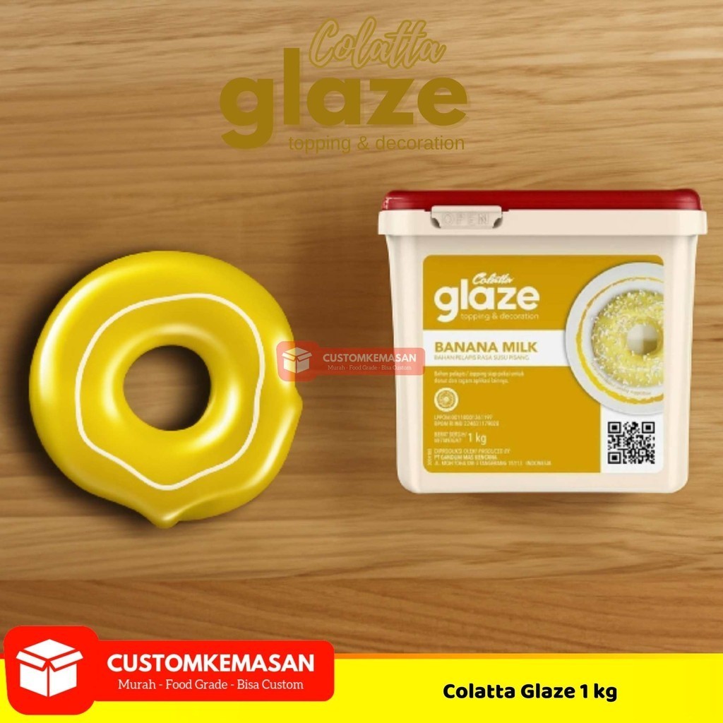 

Colatta Glaze Banana Milk / Selai Banana Milk 1kg / Colatta Dip Glaze / Selai Roti / Topping Selai Colatta Glaze