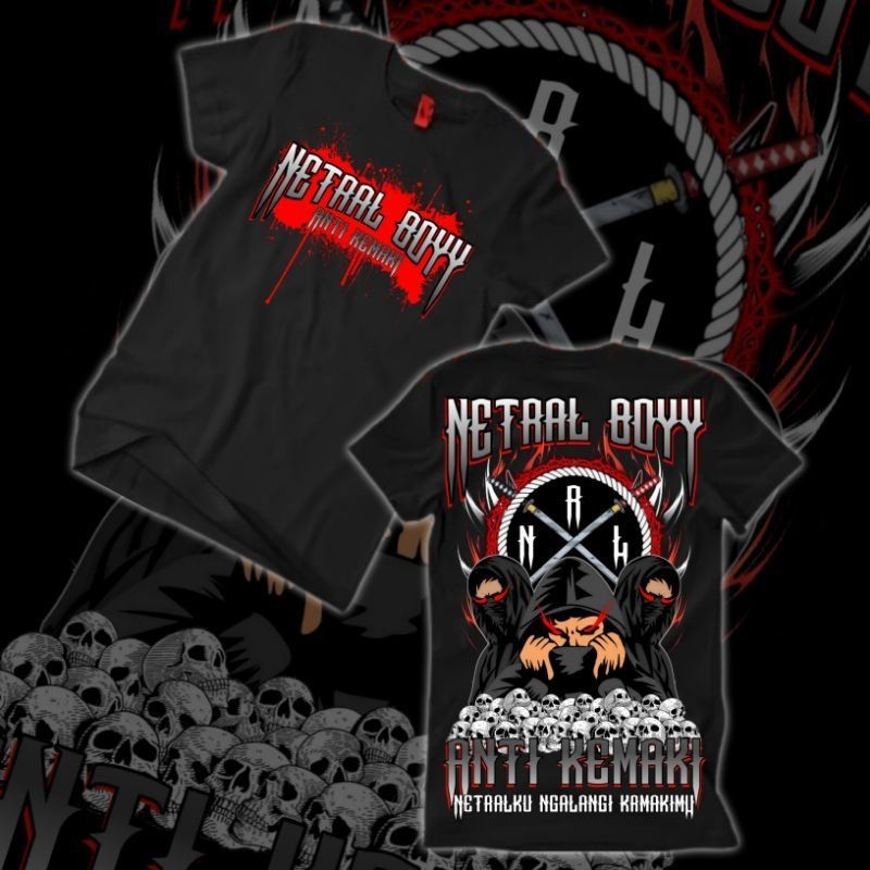 ' KAOS NETRAL BOY ANTI KEMAKI KAOS DISTRO TERBARU KAOS NETRAL PRIA DAN WANITA SABLON DTF TERBAIK ANT