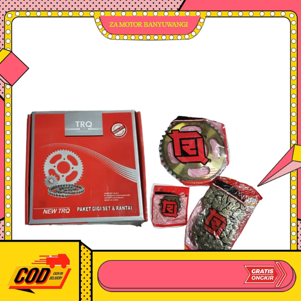 gear set depan belakang jupiter Z1 fi Injeksi TRQ Part sepeda motor