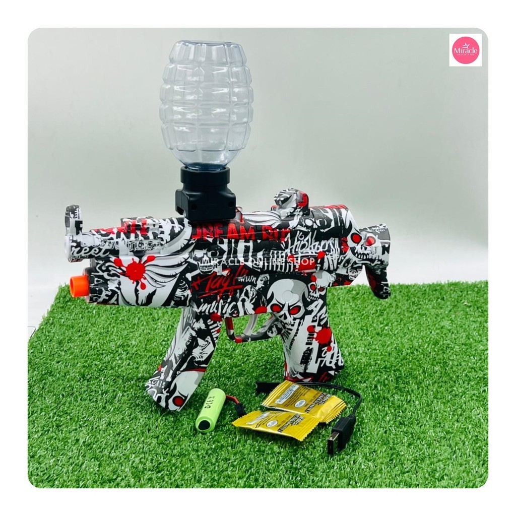 BARU MAINAN ANAK TEMBAKAN PISTOL JELLY WATER GUN BOMB MP5 GUN AUTOMACHINE