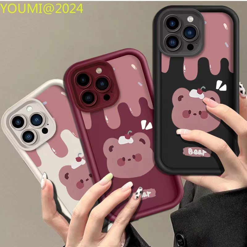 Cute cake bear suitable for Infinix Hot 9 10 11 10 Lite 30i 20S 12 play phone case Smart 5 6 7 8 RM2