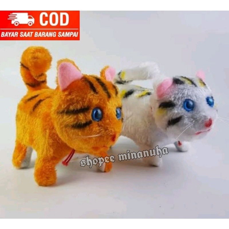 COD MURAH MAINAN BONEKA KUCING // ROBOT KUCING LUCU BISA BERJALAN BERSUARA MEONG MEONG DAN MANGGUK M