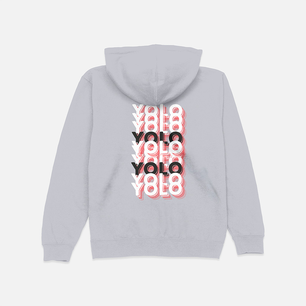 Zipper Hoodie Quote | YOLO YOLO