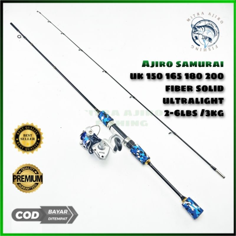 promo besar Satu Set Joran pancing termurah ul Ultralight Lentur AJIRO Samurai DORENG 150  165 180 2