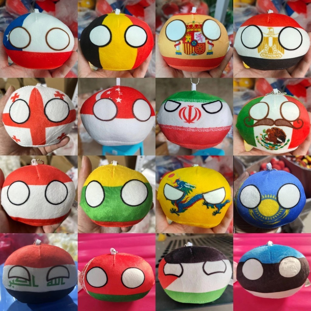 70 styles 10cm Country Ball Plush Toy Polandball Pendant Country Balls Gifts for Children Countrybal