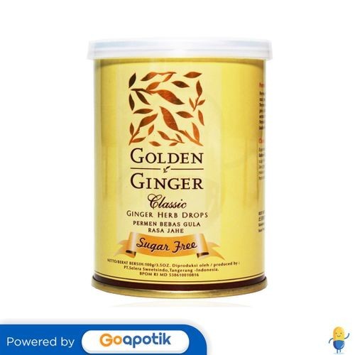 

Golden Ginger Can Herb Drop Sugar Free Classic 100 Gram