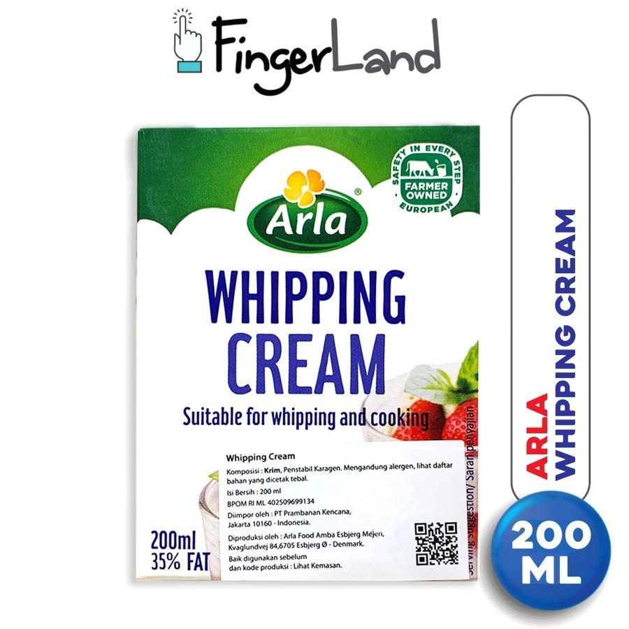 

ARLA Whipping Cream 35% Fat 200 ml Krim Kocok & Packing Styrofoam