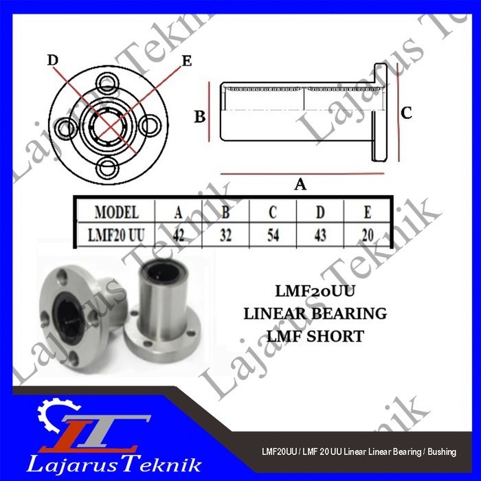 LMF20UU Linear Linear Bearing / Bushing