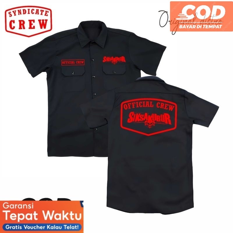 WORKSHIRT lengan pendek band metal SIKSA KUBUR terbaru distro original merch - kemeja pdh casual pen