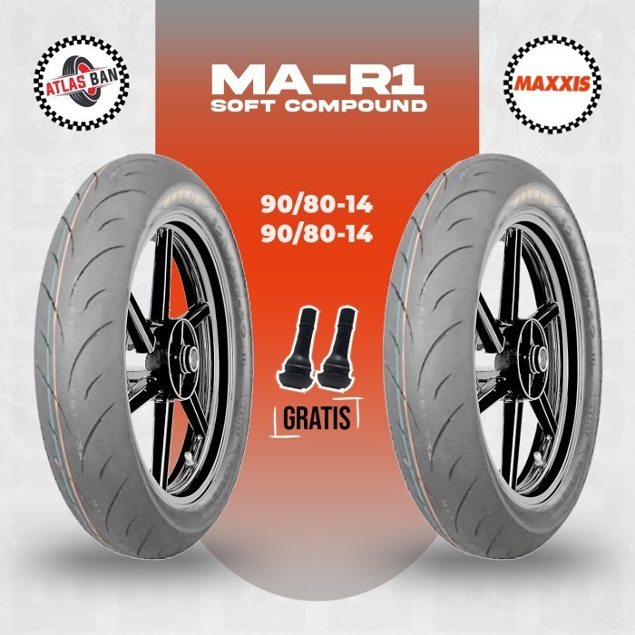 Paket Ban Tubles Motor Matic MAXXIS MA-R1 90/80 - 90/80 Ring 14