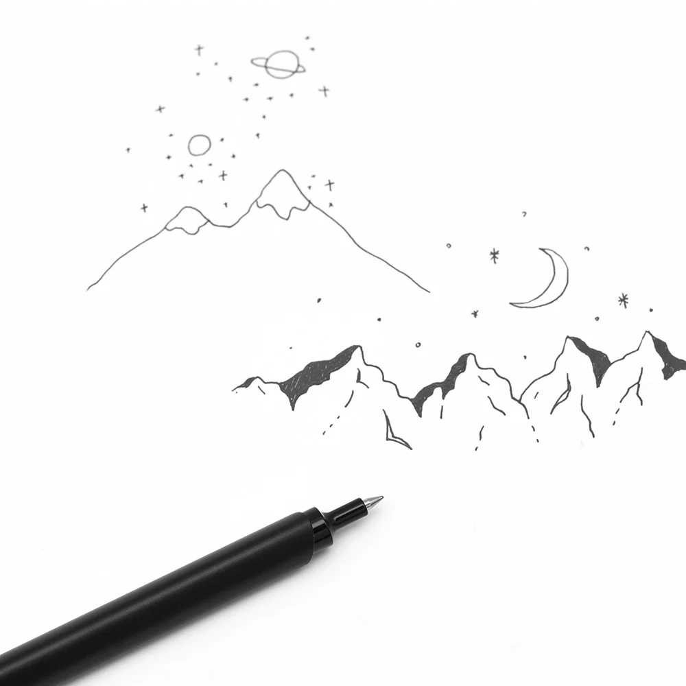 

Kaco KLIP Pena Pulpen Gel 0.5mm Black Ink Aluminium Alloy 1 PCS