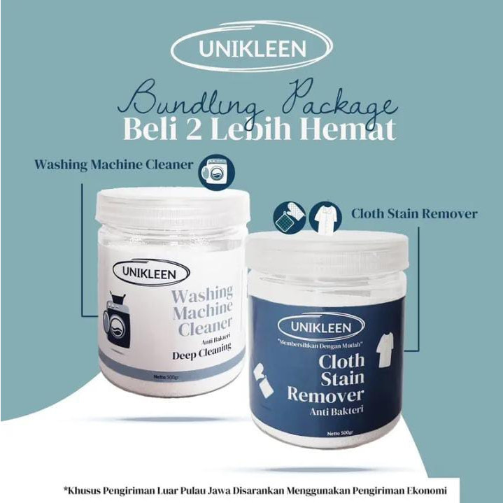 FR43WW22 LEBIH MURAH PAKET BUNDLING UNIKLEEN 500 GRAM PEMBERSIH MESIN CUCI DAN UNIKLEEN PEMBERSIH NO