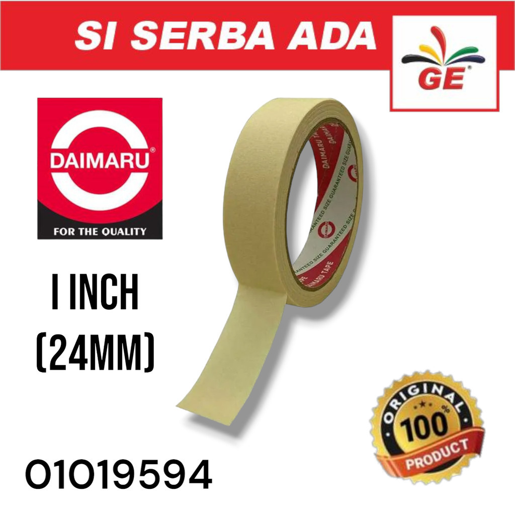 

DAIMARU Masking Tape / Lakban Kertas ukuran 1 inch (24mm) 01019594