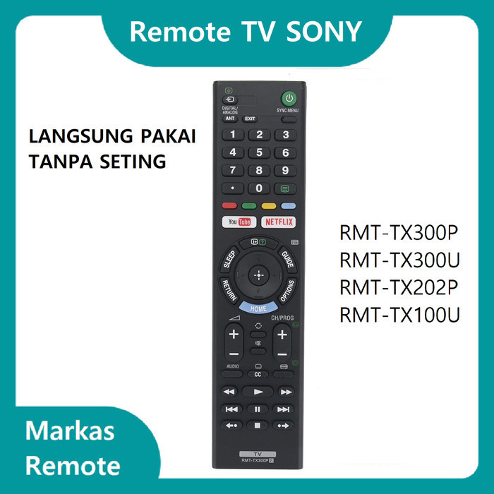 REMOTE TV REMOT TV SONY lCD LED BRAVIA SMART TV RMT TX300P TX202P TX300U TX100U