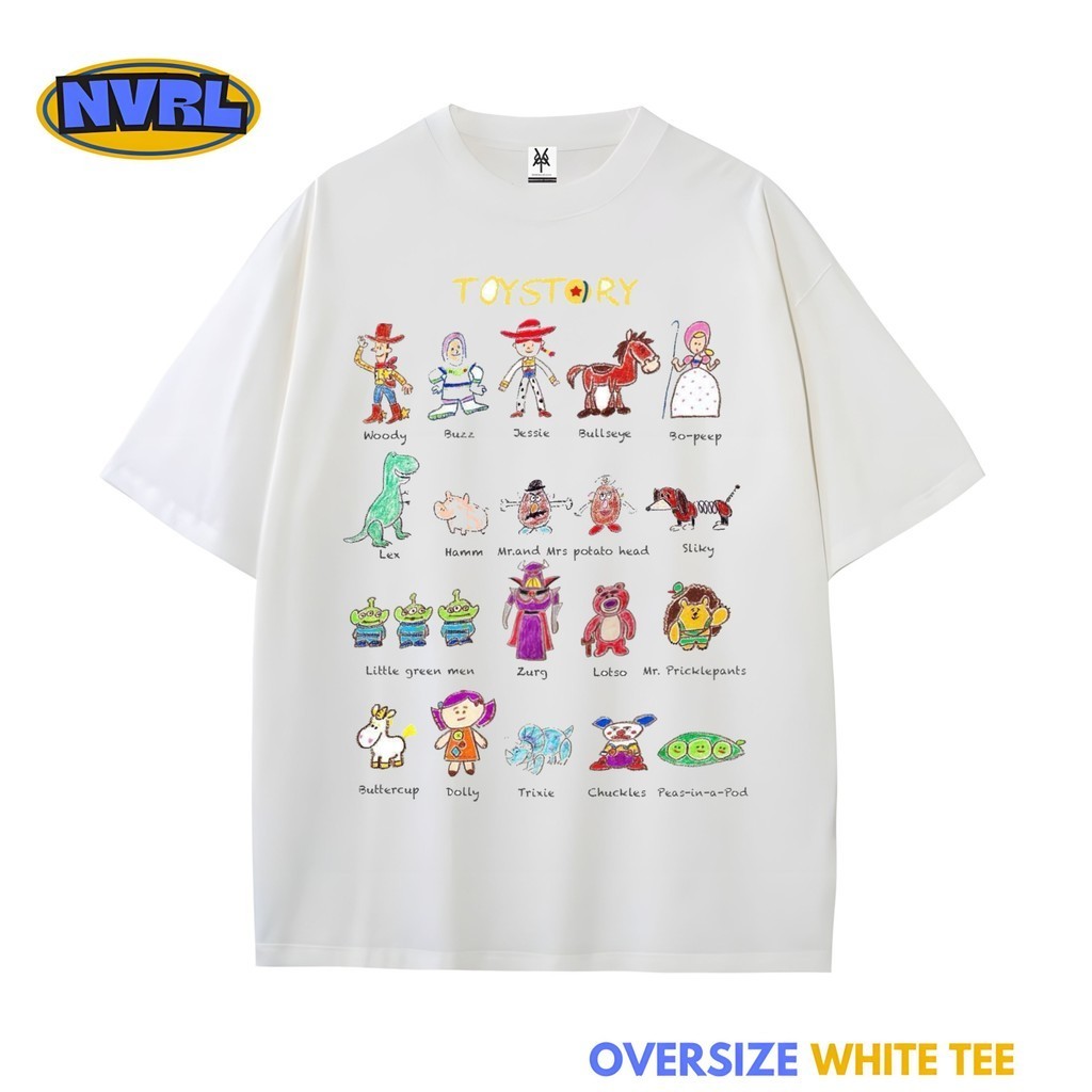 Kaos oversize toy story character art edition vintage tee