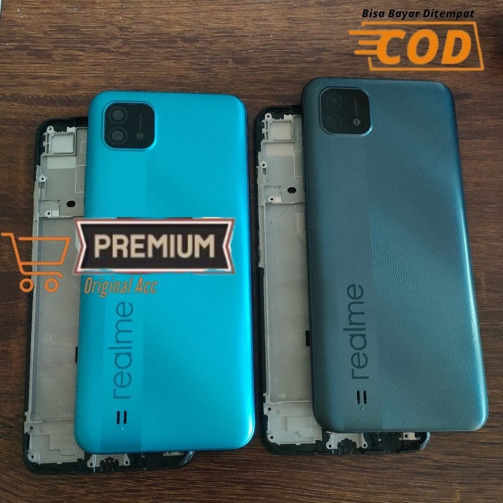 REALME C20 - Casing Fullset Hp Realme C20 RMX3063 RMX3061 Backdoor Tutup Belakang + Frame Lcd Tulang