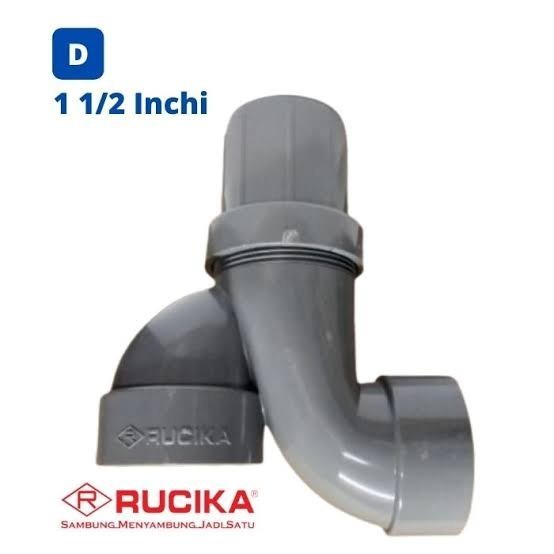 P trap 1 1/2 inch D Rucika P-trap Leher angsa Gulu banyak Pitrap 1.5"