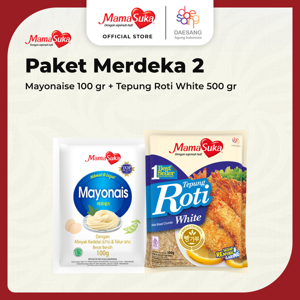 

Paket Merdeka 2 ~ Mayonais 100 gram dan Tepung Roti 500 gram