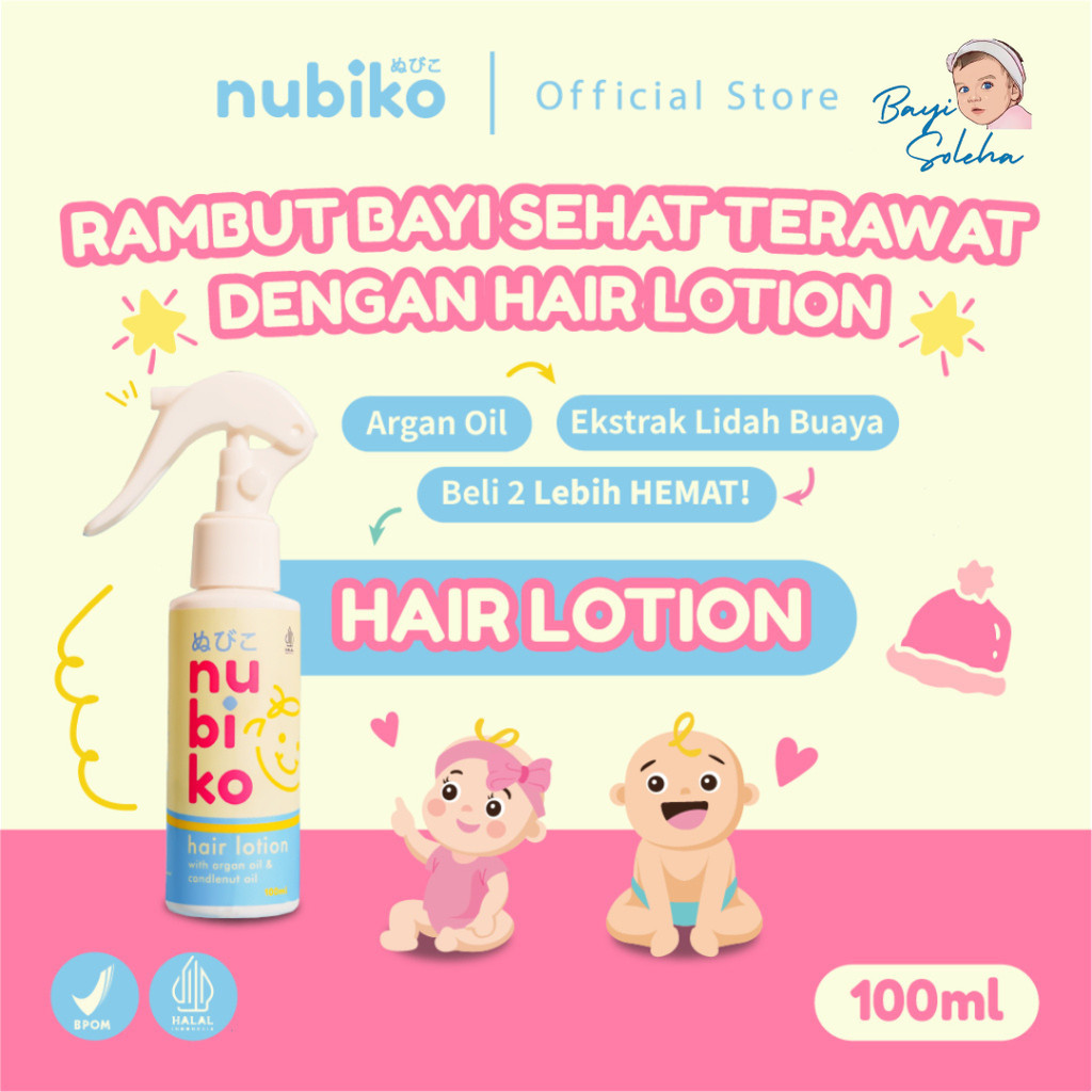 Nubiko Baby Hair Lotion / Perawatan Rambut Bayi / Hair Lotion Spray