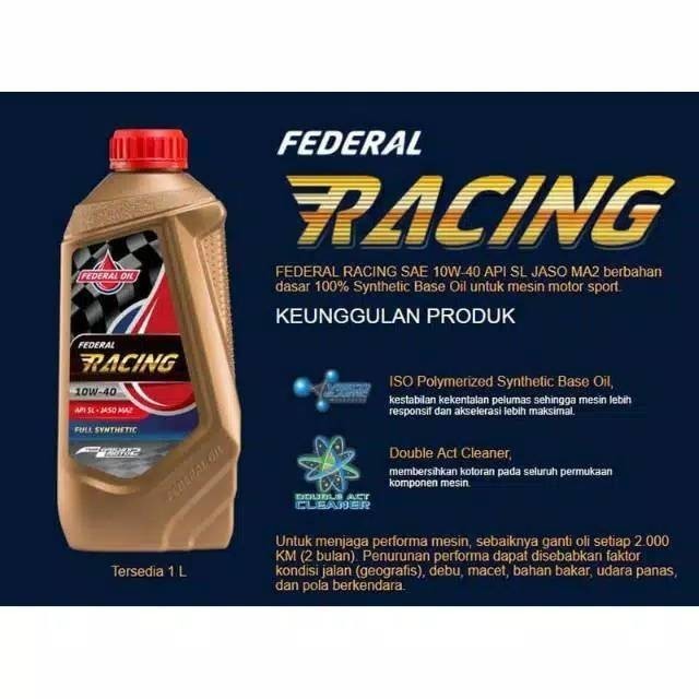 [ DELSER MOTOR ] TERLARIS OLI RACING FEDERAL MURAH ORIGINAL OLI RACING FEDERAL ORIGINAL OLI FEDERAL 