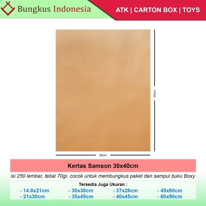 

promo ✨ -Kertas samson 30x40cm 250lbr