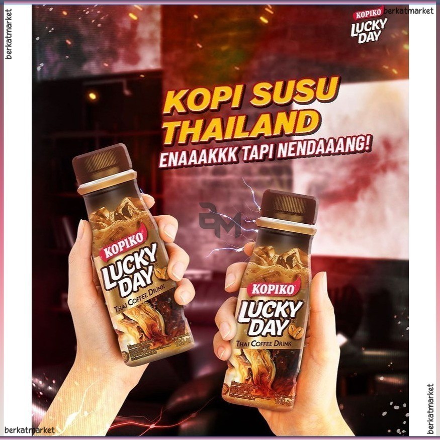 

Kopiko Lucky Day Minuman Kopi Susu Thailand Kemasan Botol 78 180ml 1 Dus