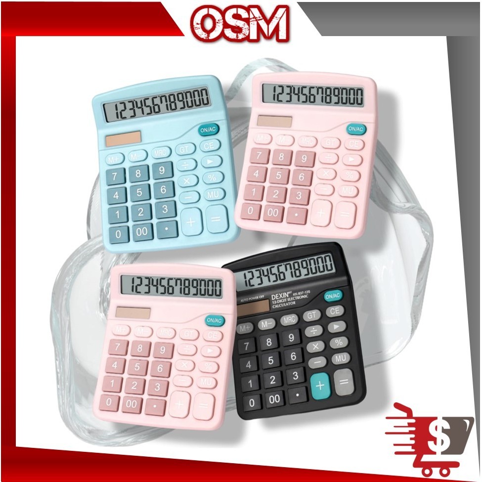 

OSM - 6257 Kalkulator 12-Digit Solar Power / Kalkulator Simple Macaron