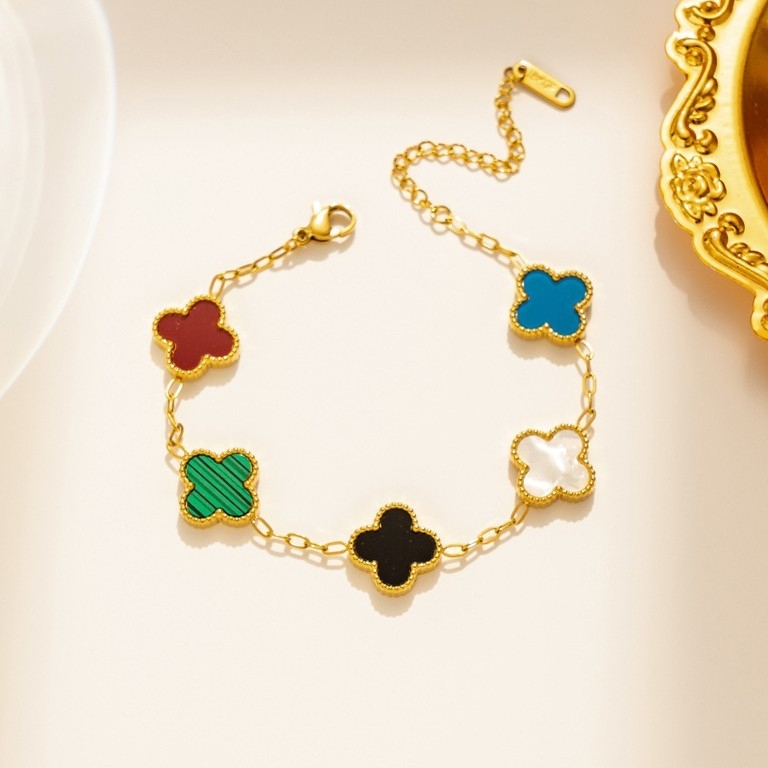 Luxury Vca Bracelet for Women Gold Jewelry Hypoallergenic Non Tarnish Bracelet Ready-live