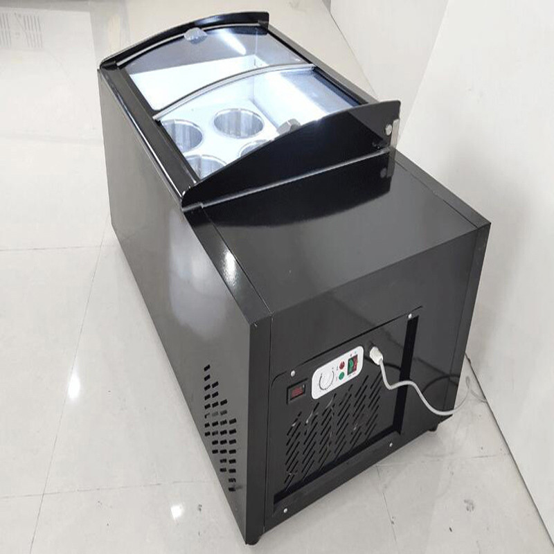 countertop 6 pans Gelato Showcase Display Freezer ice cream display cabinet restaurant showcase smal